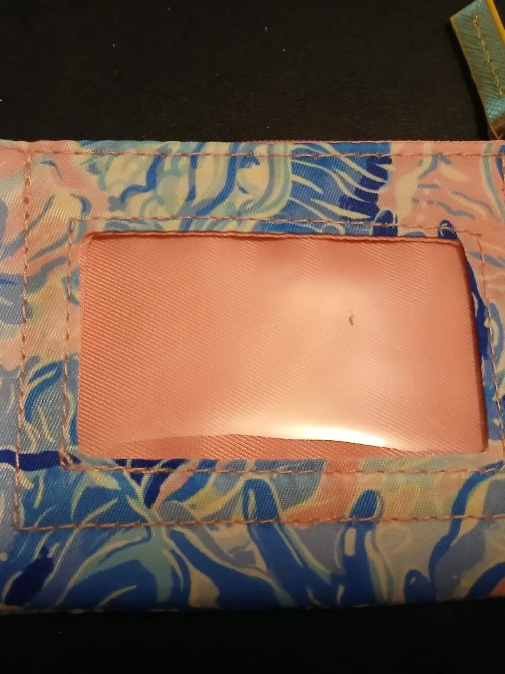 Lilly Pulitzer ID Case Keychain Wallet – Blue & Pink – NWOT